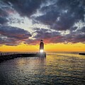 South Pier Light Sunset 2024-0509